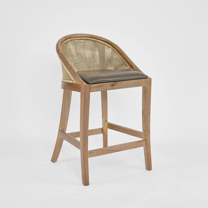 Beau Counter Stool Leather Seat Only Brown
