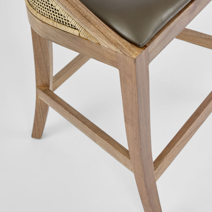 Beau Counter Stool Leather Seat Only Brown
