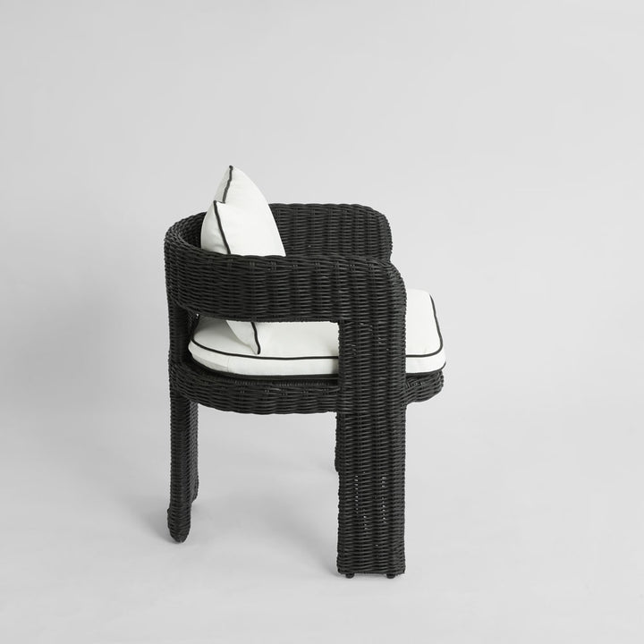 Cassius Occasional Dining Chair Outdoor Black