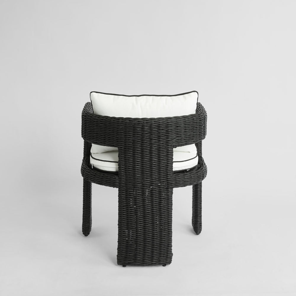 Cassius Occasional Dining Chair Outdoor Black