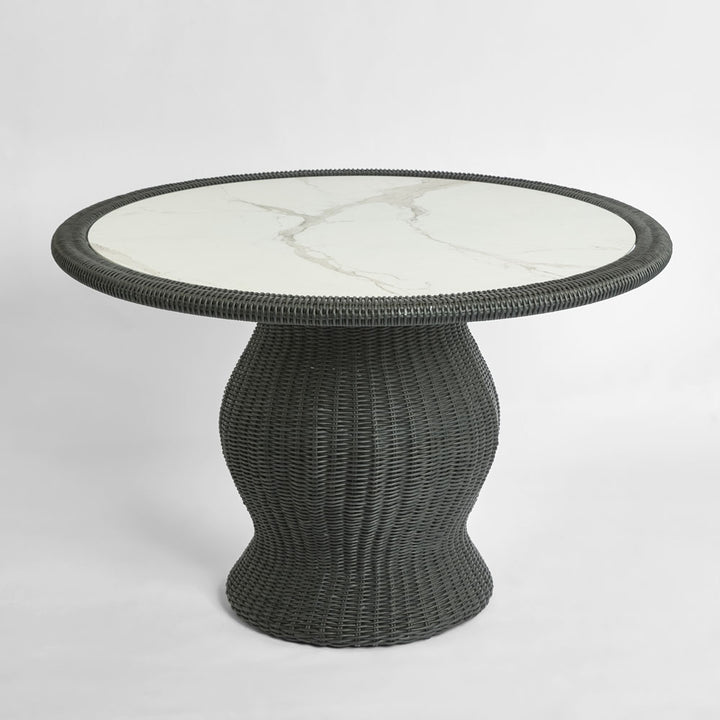 Cassius Round Dining Table 120cm Outdoor Black