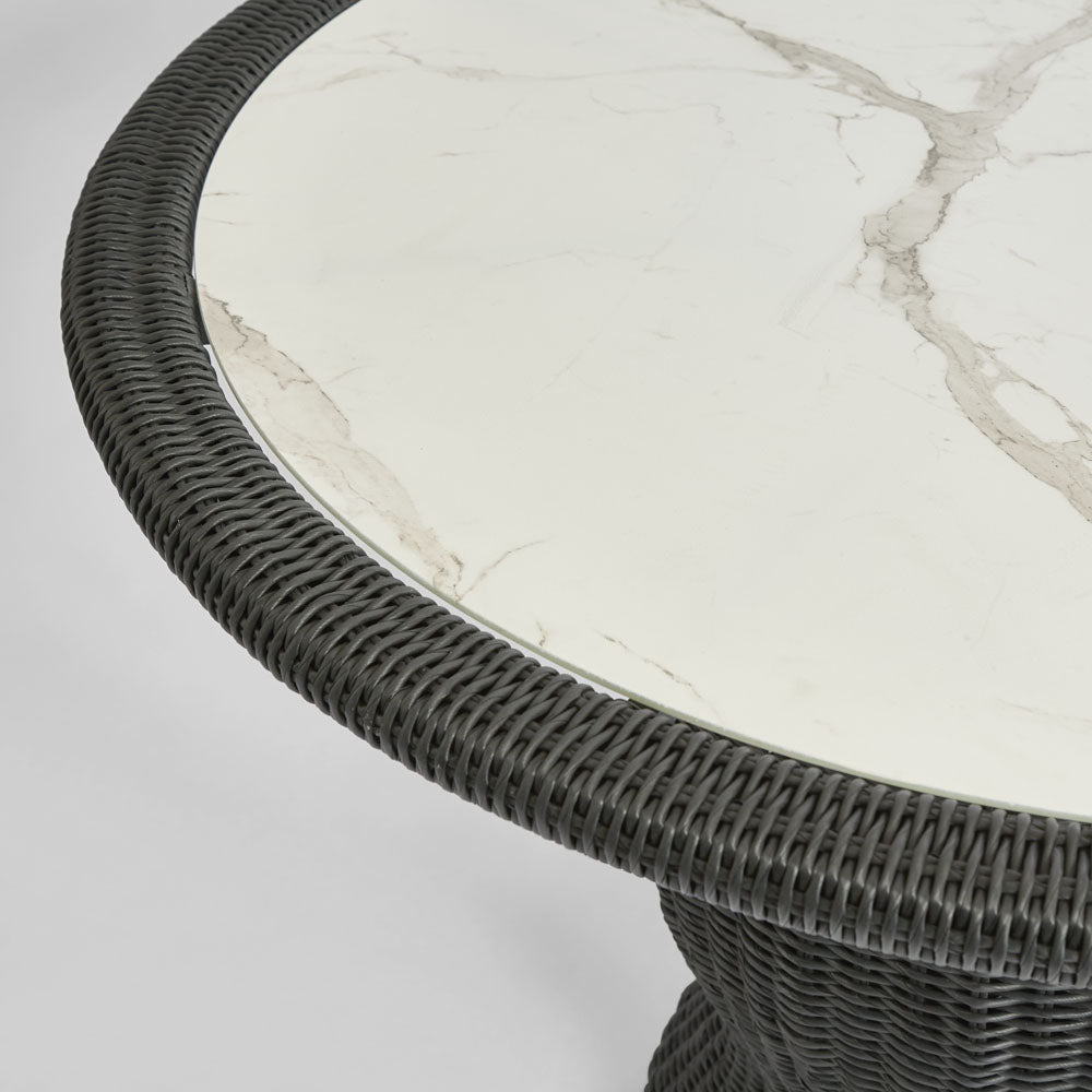 Cassius Round Dining Table 120cm Outdoor Black