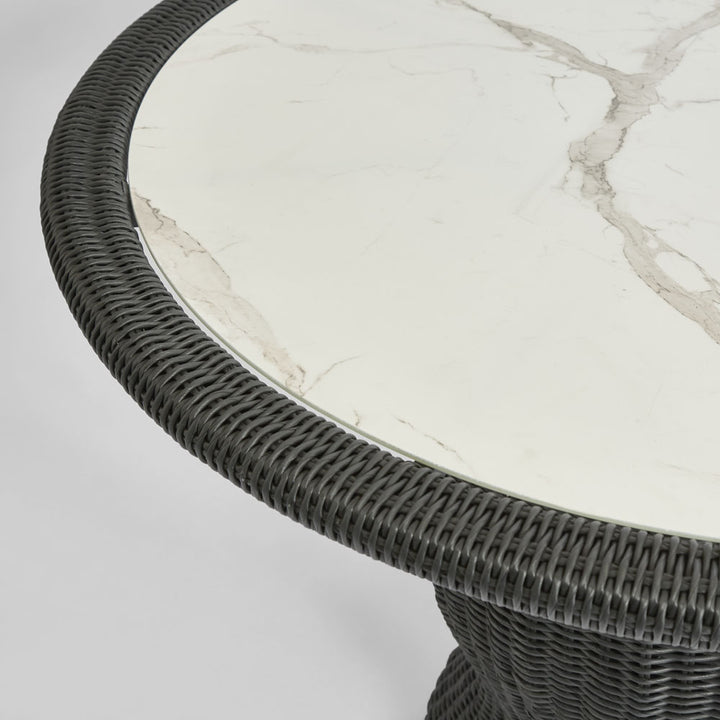 Cassius Round Dining Table 120cm Outdoor Black