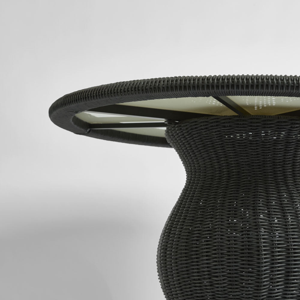 Cassius Round Dining Table 120cm Outdoor Black