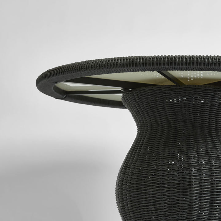 Cassius Round Dining Table 120cm Outdoor Black