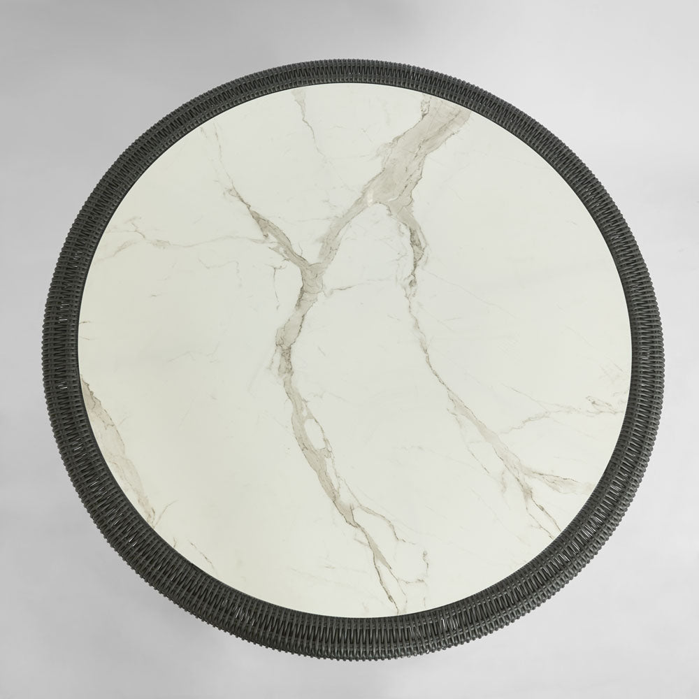 Cassius Round Dining Table 120cm Outdoor Black