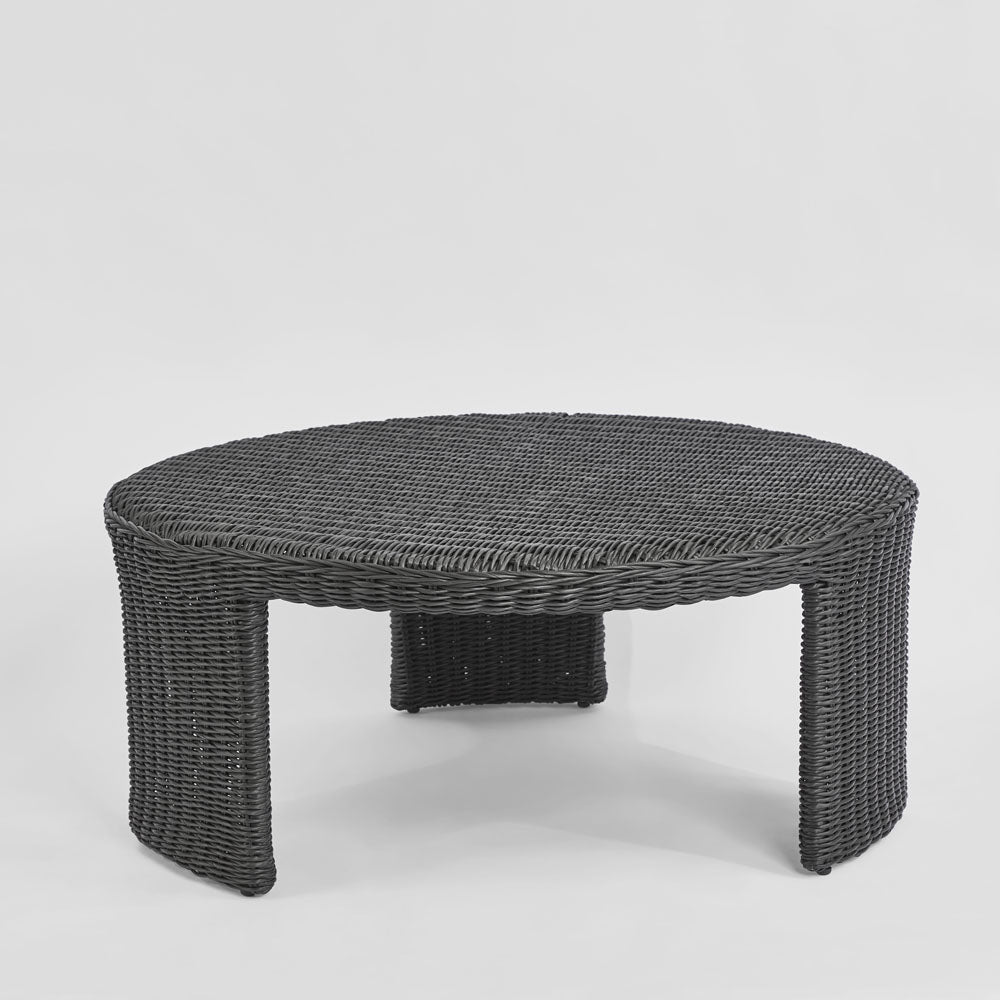 Cassius Outdoor Round Coffee Table Black