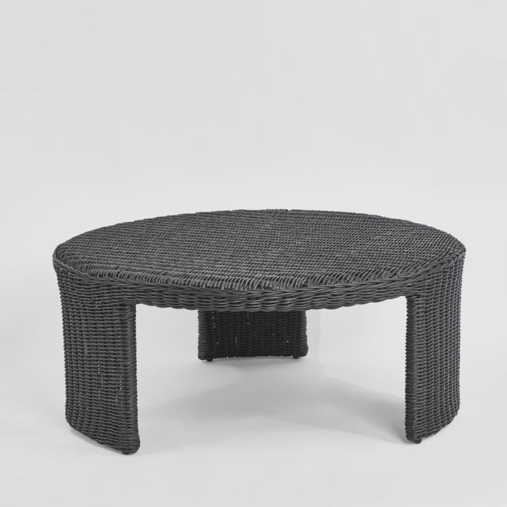 Cassius Outdoor Round Coffee Table Black