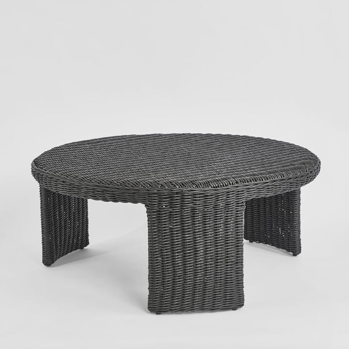 Cassius Outdoor Round Coffee Table Black