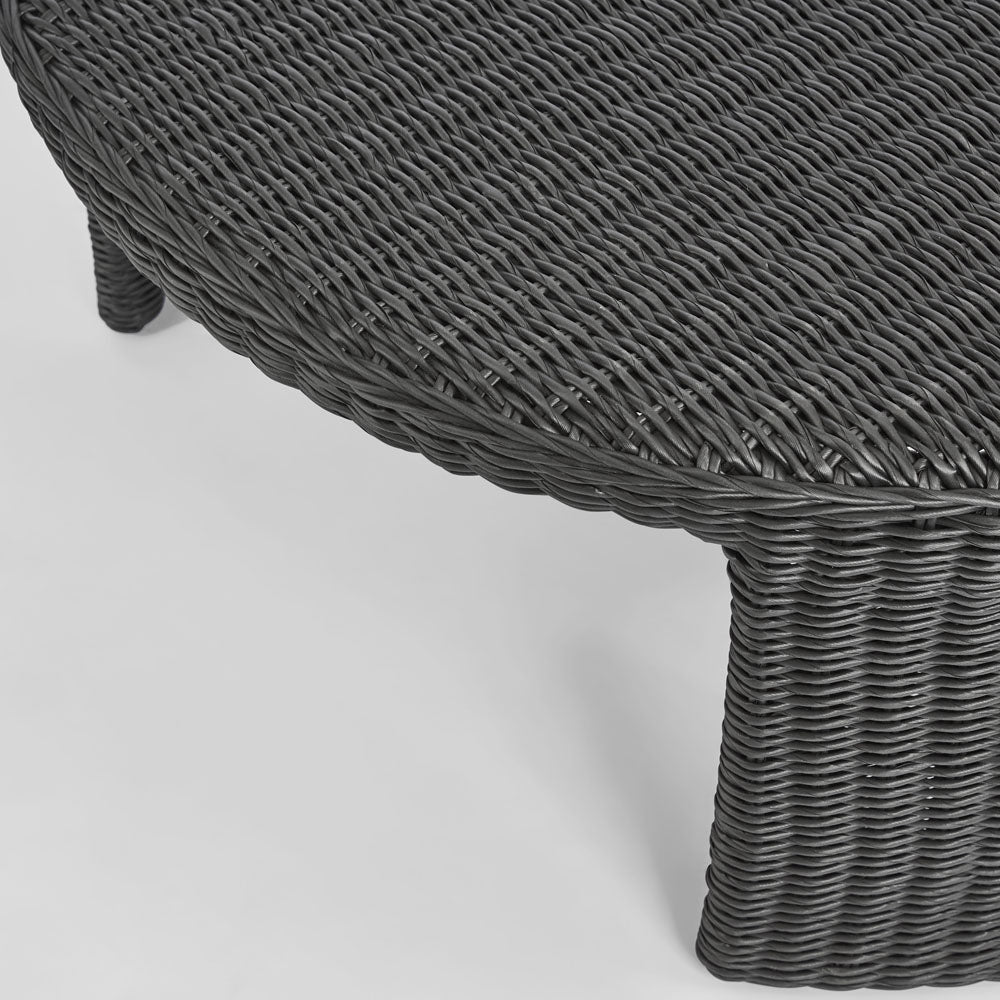 Cassius Outdoor Round Coffee Table Black