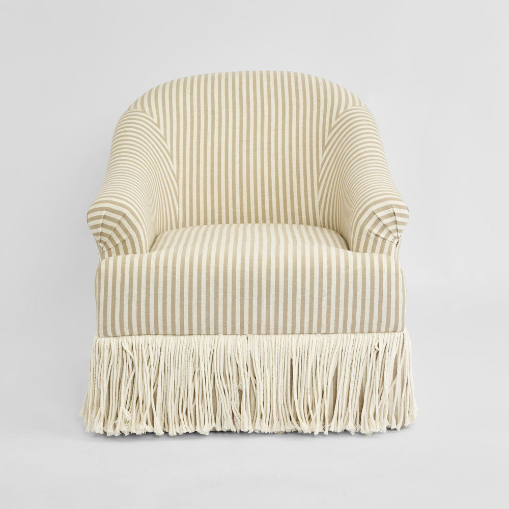 Regatta Fringe Armchair Beige Stripe