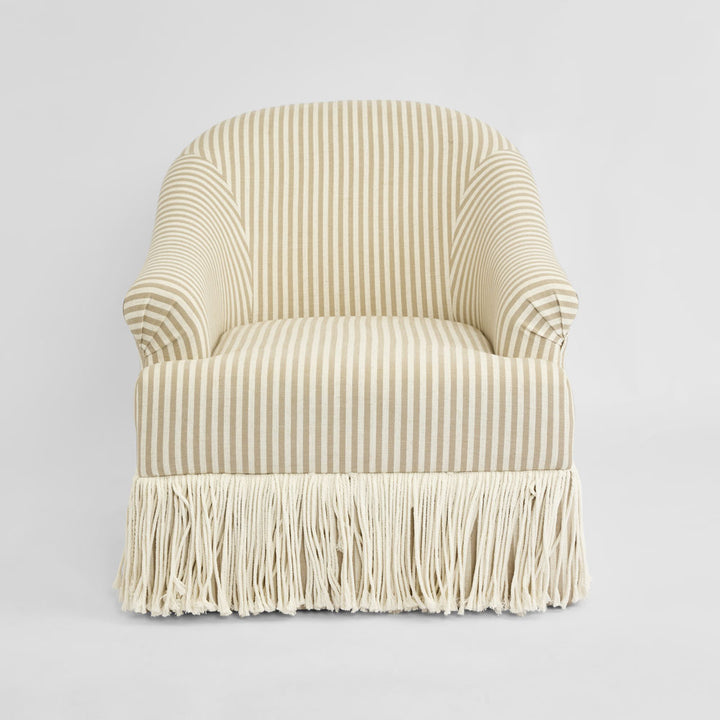 Regatta Fringe Armchair Beige Stripe