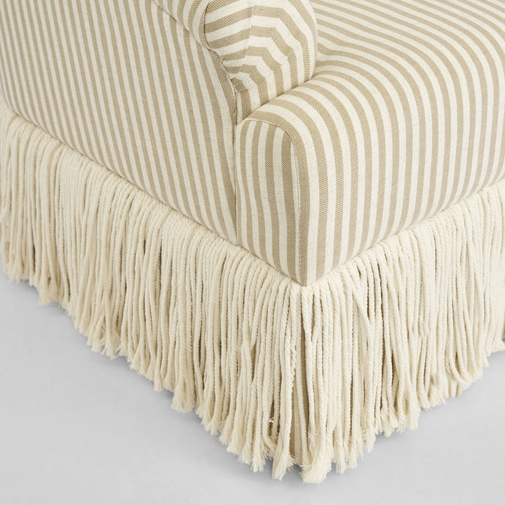 Regatta Fringe Armchair Beige Stripe
