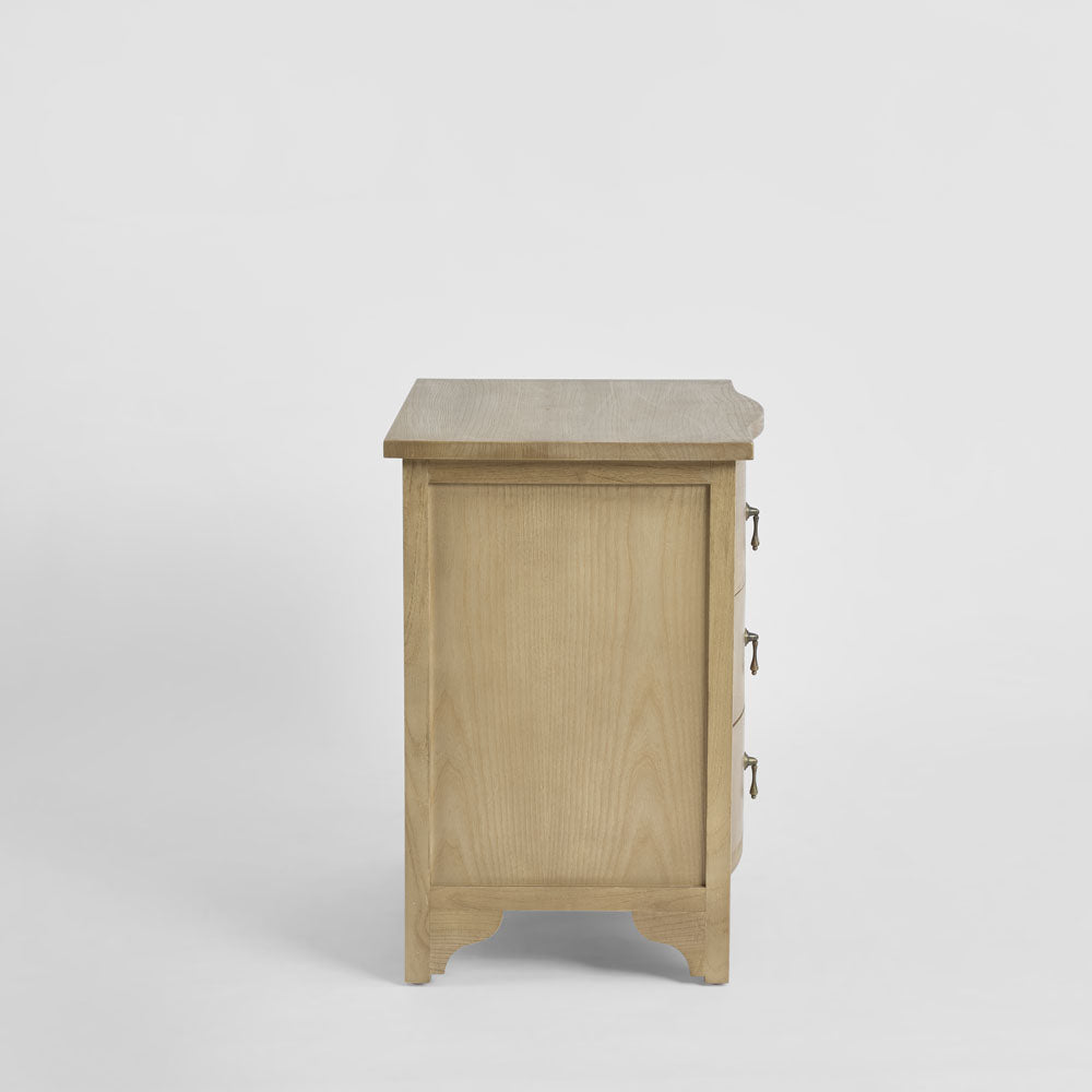Avignon Bedside Table 3 Drawer Oak