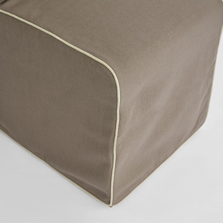 Slip Cover Only - Clifton Dining Chair Brown W/Ivory Piping