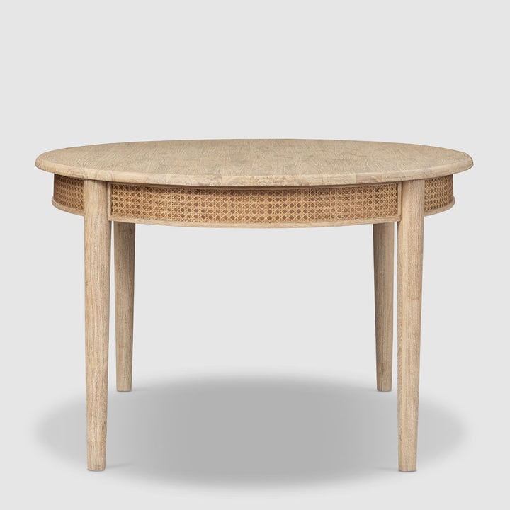 Bayview 120cm Round Dining Table Natural Whitewash