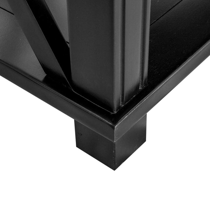 Sorrento 3 Drawer Hamptons 190cm Console Black