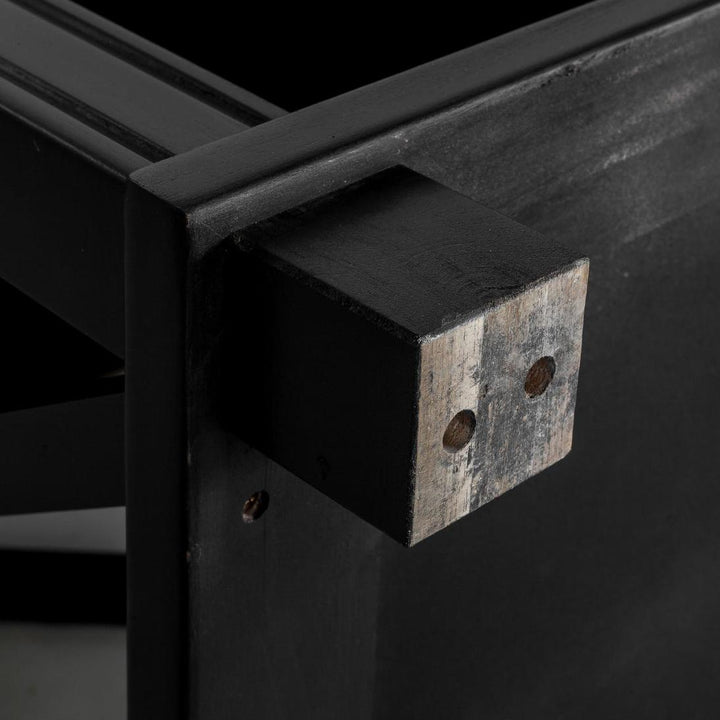 Sorrento 3 Drawer Hamptons 190cm Console Black