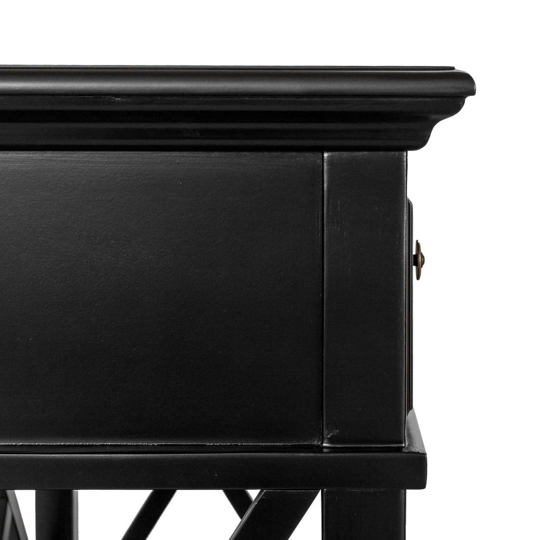 Sorrento 3 Drawer Hamptons 190cm Console Black