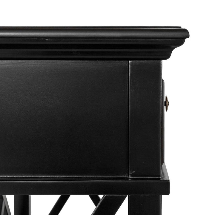 Sorrento 3 Drawer Hamptons 190cm Console Black
