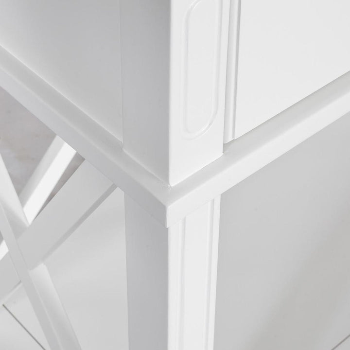 Sorrento Hamptons 130cm 2 Drawer Console White