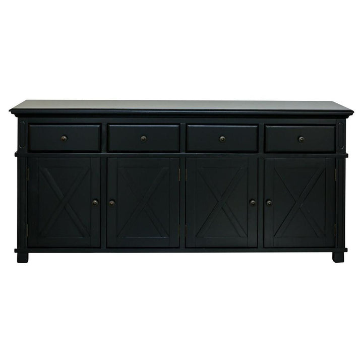 Sorrento 4 Door Hamptons 188cm Buffet Black