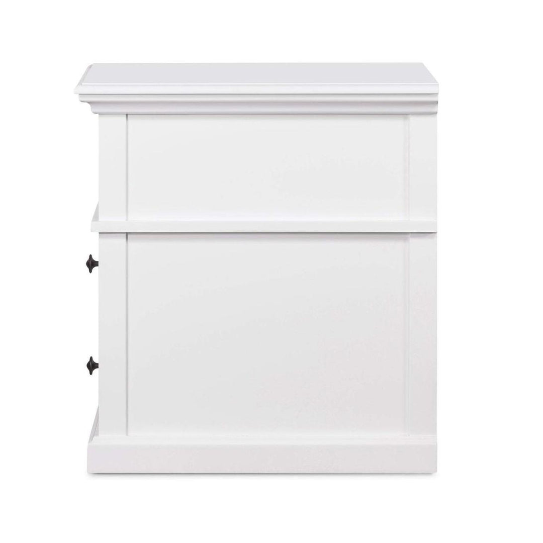 Sorrento Hamptons Medium 2 Drawer Bedside Table White