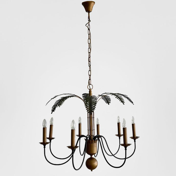 Palm Leaves Iron Chandelier 8 Lights