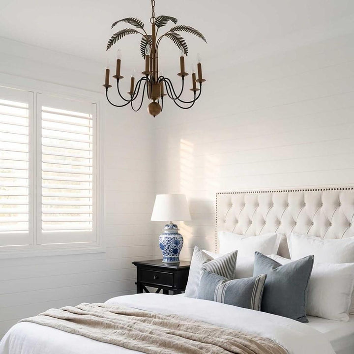Palm Leaves Iron Chandelier 8 Lights