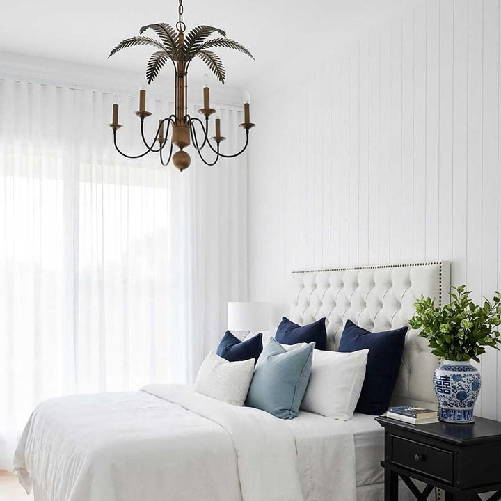 Palm Leaves Iron Chandelier 8 Lights