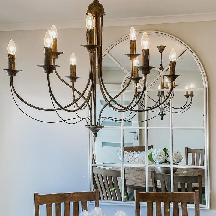 Taupe Chandelier with 9 Lights
