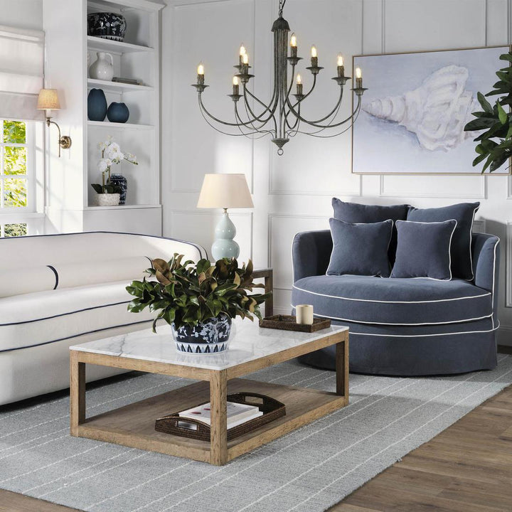 Taupe Chandelier with 9 Lights