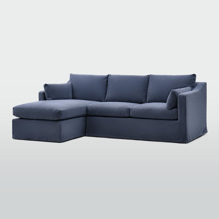 Clovelly 3 Seater Left Chaise Sofa Navy Covers Only