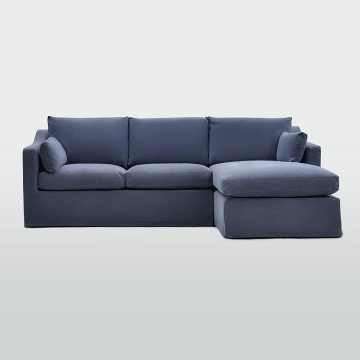 Clovelly 3 Seater Right Chaise Sofa Navy Covers Only