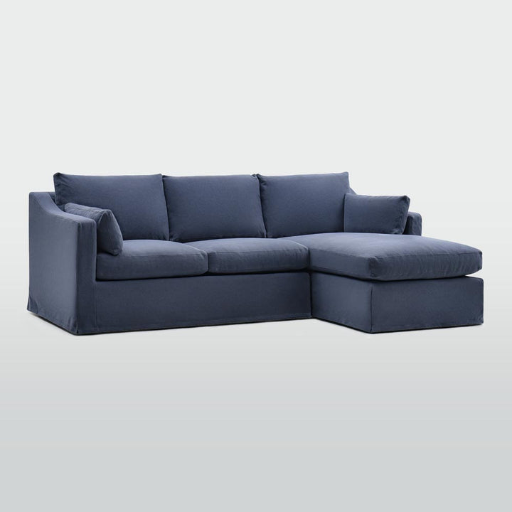Clovelly 3 Seater Right Chaise Sofa Navy Covers Only