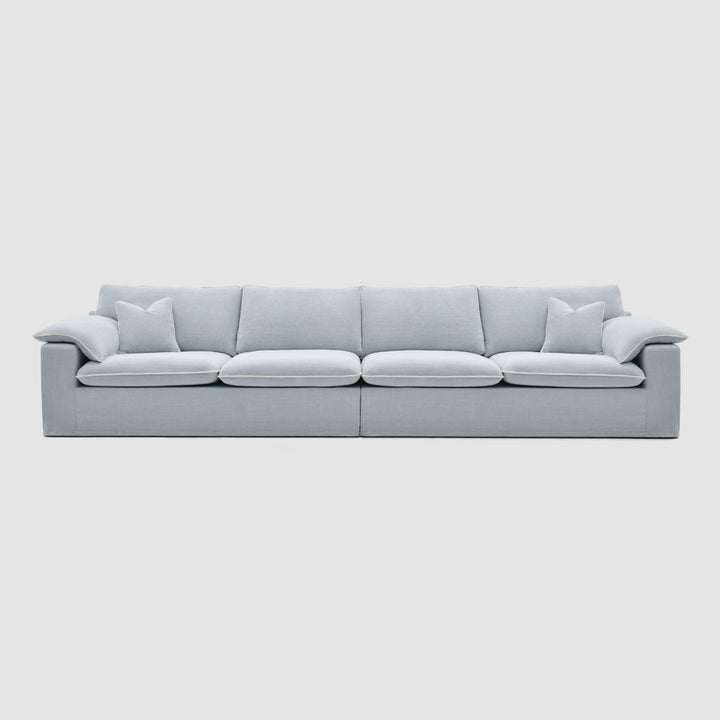 Norfolk 4 Seater Sofa Beach w/White Piping