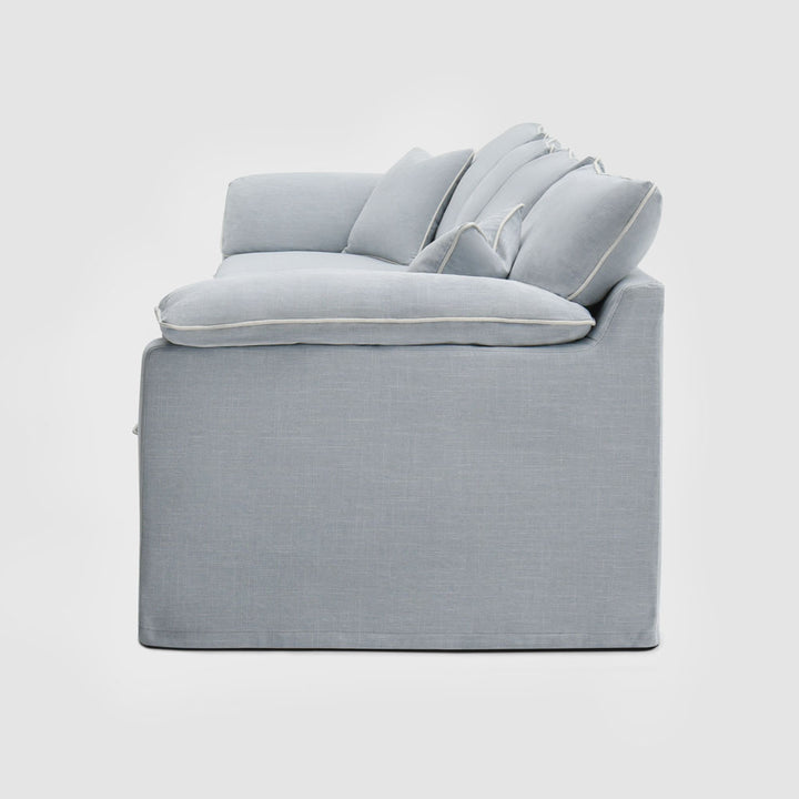Norfolk 4 Seater Sofa Beach w/White Piping