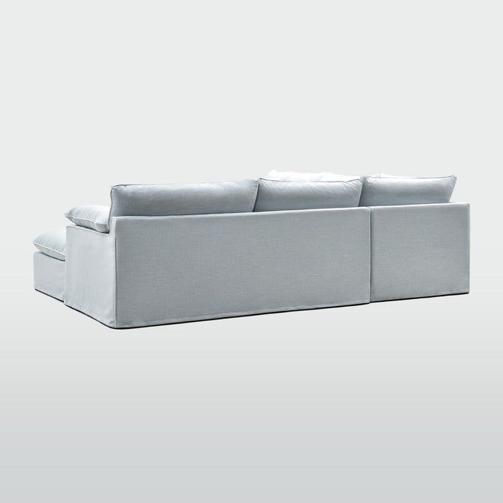Norfolk 5 Seater Modular with Chaise (Reversible) Beach w/White piping