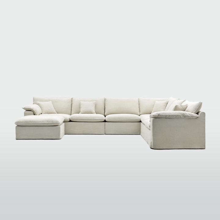 Norfolk 6 Seater Modular with Chaise (Reversible) Beige