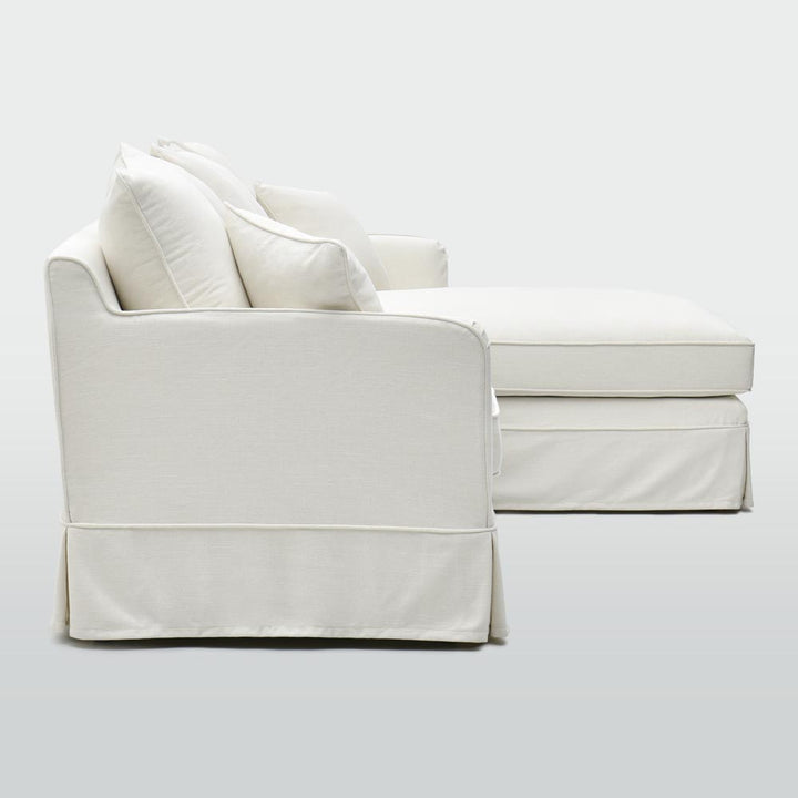 Noosa 3 Seater Right Chaise Sofa Ivory