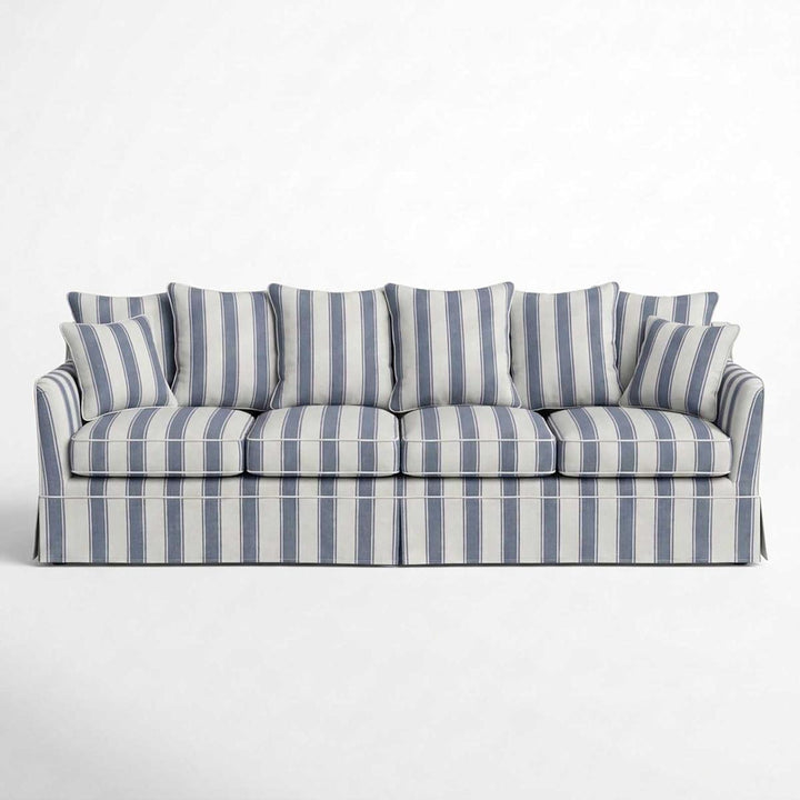 Noosa 4 Seat Modular Sofa Blue Sky Stripe