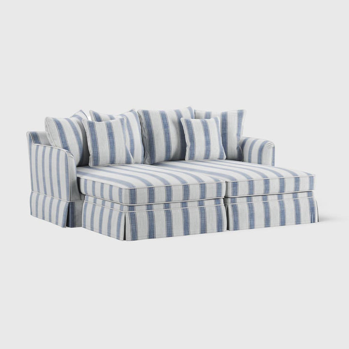Noosa Double Chaise Daybed Blue Sky Stripe