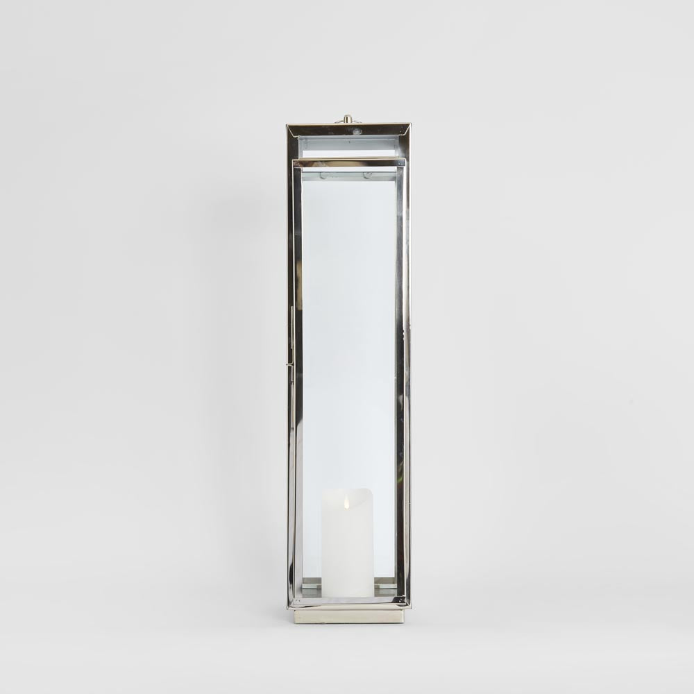 Charlotte Lantern Large Nickel - Outdoor