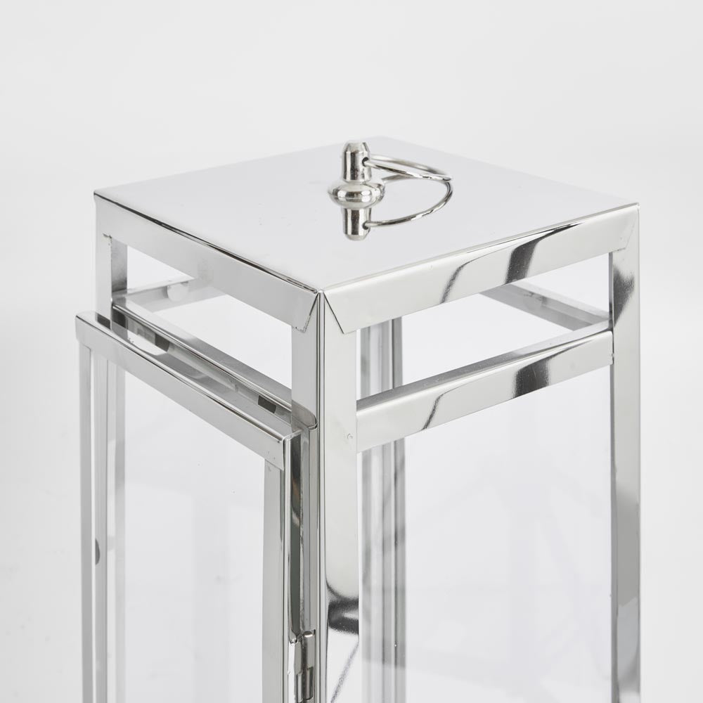 Charlotte Lantern Large Nickel - Outdoor