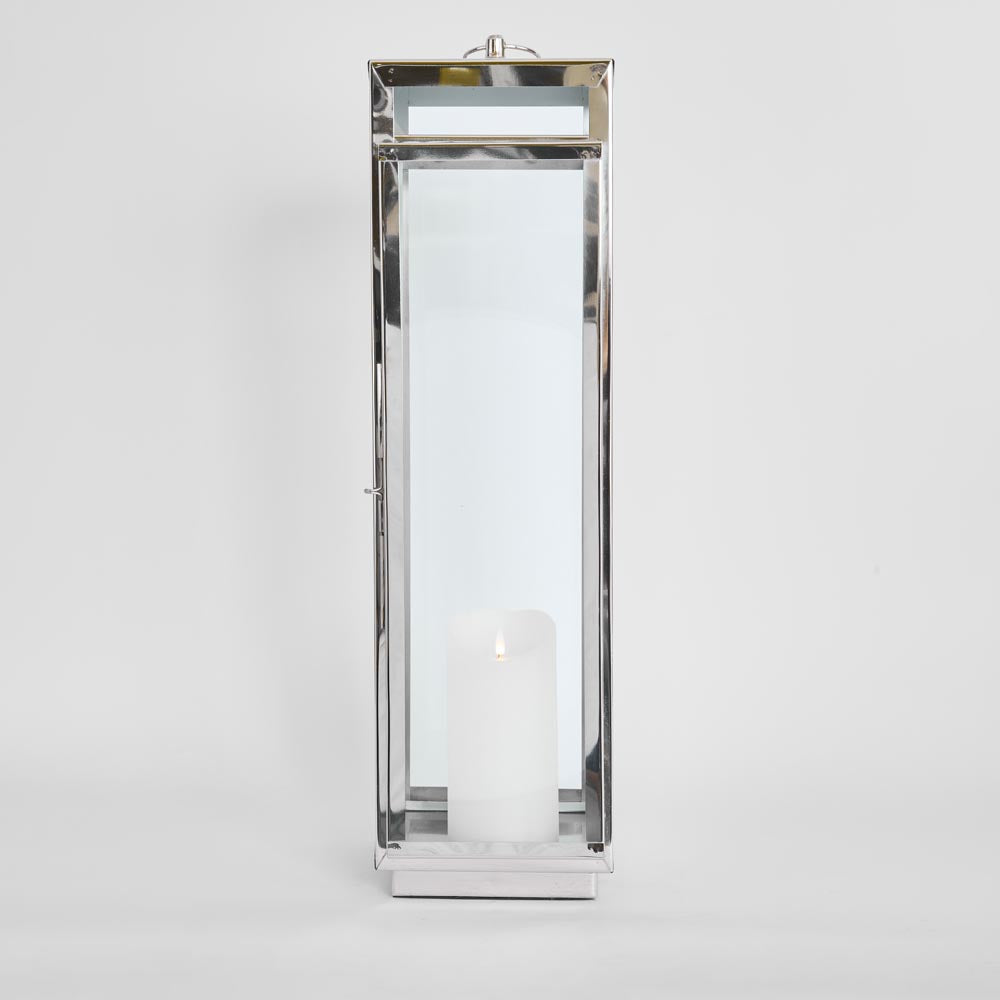 Charlotte Lantern Medium Nickel - Outdoor