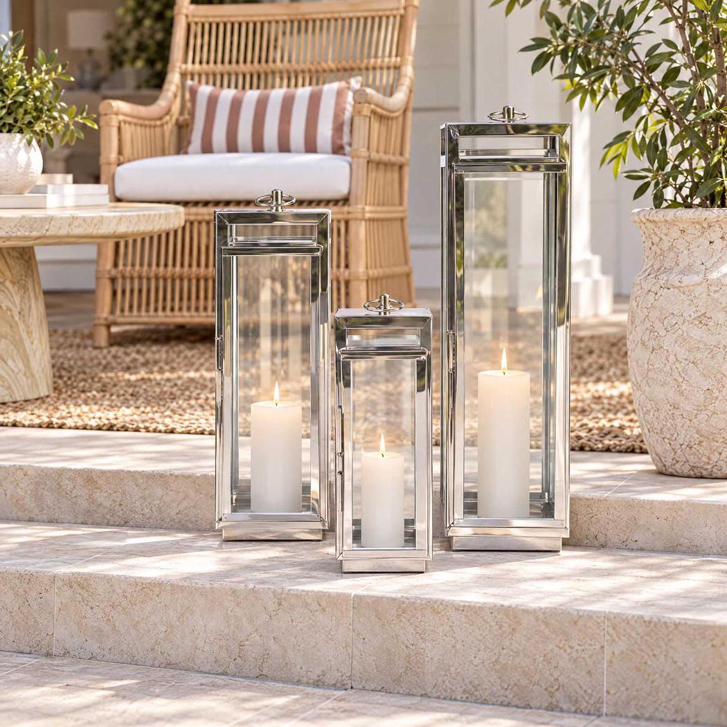 Charlotte Lantern Small Nickel