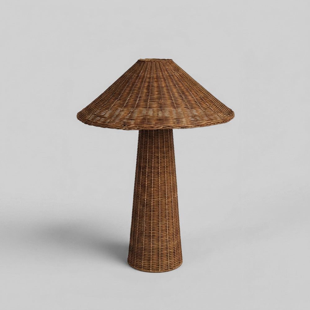 Apex Rattan Table Lamp & Shade