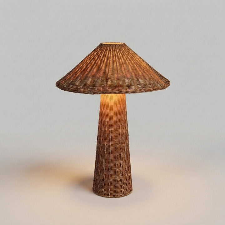 Apex Rattan Table Lamp & Shade