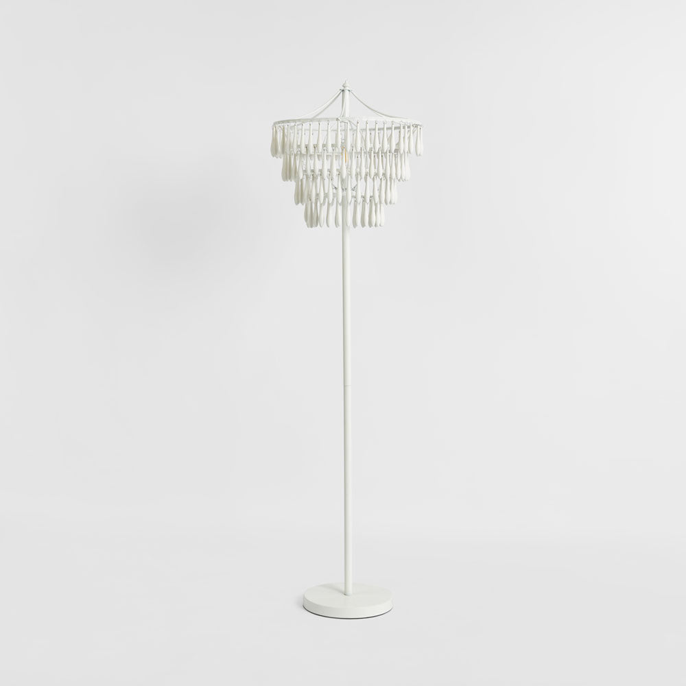 Raindrop Chandelier Floor Lamp White