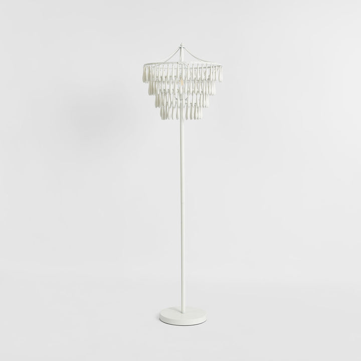 Raindrop Chandelier Floor Lamp White